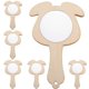 thumbnail image 2 of DIY Wooden Hand Mirrors for Kids Khaki Unfinished Household Toy Mirror 6 Pieces, 2 of 4