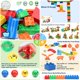 thumbnail image 5 of Set de atletismo Marble Run Building Blocks COUOMOXA Catapult para niños, 5 of 6