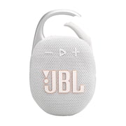 JBL Clip 5 Bluetooth Speaker and divvi! Protective Case Bundle - White