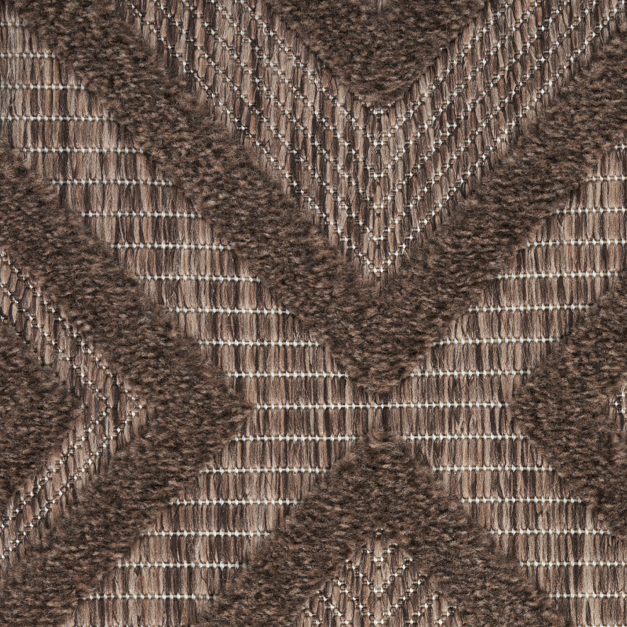 Nourison Versatile Indoor/Outdoor Brown 4' x 6' Area Rug (4x6)