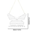 thumbnail image 3 of Butterfly Shaped Wall Mounted Jewelry Organizer, Decorative Metal Display Rack, Hanging Storage for Necklaces, Earrings, Bracelets, Elegant Home Decor, 3 of 6