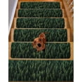 thumbnail image 2 of Stair Treads for Wooden Steps, Green Forest Peel and Stick Stair Treads with Reusable Adhesive, Pine Trees Modern Mysterious Art Non Slip Indoor Stairs Runner Rugs Mats for Elders Dogs 8"x30" 10PCS, 2 of 7