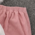 thumbnail image 6 of Girls 2 Piece Outfits Bow Print Short Sleeve Crop T-Shirt & Elastic Waist Cargo Pants Casual Streetwear Clothes for Kids Pink Size 9-10 Years, 6 of 7