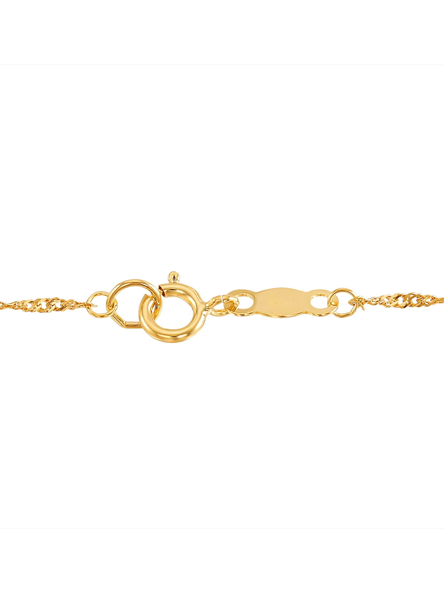Brilliance Fine Jewelry 10K Yellow, White and Pink Gold Puffed Heart Necklace, 18"