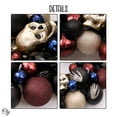 thumbnail image 4 of Creep and Glitter Spooky Wreath with Skeleton Skull Baubles, Black, Maroon and Gold Colors with Shiny Glitter, 4 of 7
