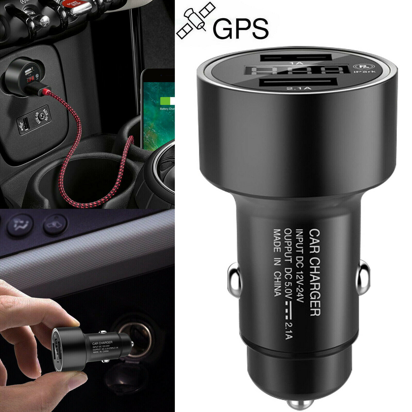 Car GPS Dual USB Charger Tracker Locator Real Time Tracking Device Voltmeter 