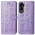 thumbnail image 1 of Funda Cartera FOXDOCK para Honor 90 Lite , Flip PU con Relieve de Gatos y Perros, Tarjetero y Soporte, 1 of 6