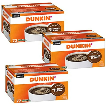 Dunkin Donuts Medium Roast Original Blend K-Cups (72 Ct.) – 3 Pack