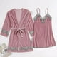 thumbnail image 2 of Camisón de dos piezas de terciopelo dorado para mujer, traje de servicio doméstico, conjuntos de pantalones de pijama para el hogar Fridja nalpqowj18704, 2 of 4