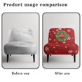 thumbnail image 6 of HELLHERO Christmas Slipper Chair Covers, Anti-Wrinkle Non Slip Armless Accent Chair Cover for Living Room Hotel, 6 of 8