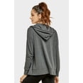 thumbnail image 3 of Cottonbell Women's Lightweight Cotton Blend Long Sleeve Zip Up Thin Hoodie Jacket, 3 of 4