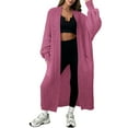 thumbnail image 1 of Comdrip Long Cardigans for Women! Long Cardigans for Women Open Front Cable Knit Cardigan Open Front Oversized Draped Sweater Outerwear Fall Cardigans for Women Pink L, 1 of 4