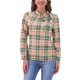 thumbnail image 1 of INSPIRAR CHIC Blusas de Trabajo para Mujeres con Cuadros y Lazo en el Cuello de Manga Larga M caqui Marrón Verde, 1 of 6