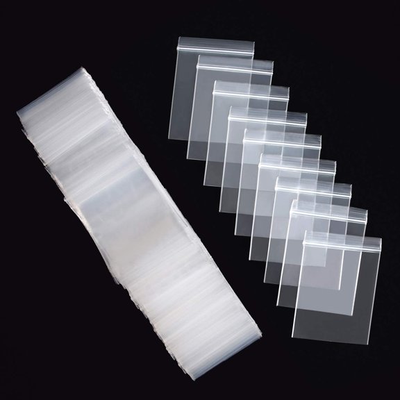 Dream Lifestyle Zipper Bags Small Reclosable 200pcs Tiny Clear Plastic Bag Zip Poly Bag, Self Locking Assorted Storage Pouch, Zipper Seal Packaging Pockets for Jewelry Pill Coin Storage