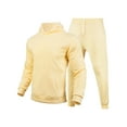 thumbnail image 1 of Innerwin Tracksuit Set Solid Color Men Sweatsuit Sports Hooded Athletic 2 Piece Jogging Suits Khaki M, 1 of 2