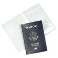 Durable Travel Pack of 6 Clear Vinyl Passport Covers and ID Protector