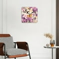 thumbnail image 2 of Square Wall Clock,Fashion Purple Flowers And Yellow Butterflies Painting,Silent Non-Ticking Wall Clock Decor for Home Office Kitchen Living Room Bedroom(12inch), 2 of 4
