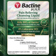 Bactine MAX Pain Relieving Cleansing Liquid, 4 oz, 3 Pack