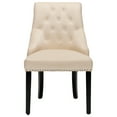 thumbnail image 6 of Gymax Set of 2 Button-Tufted Dining Chair Upholstered Armless Side Chair Beige, 6 of 8