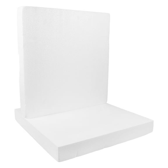 HEMOTON 2pcs High Density White Foam Board for DIY Crafting Projects Lightweight Durable Foam Blocks for Kindergarten