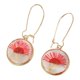 thumbnail image 1 of Round Dries Flower Earrings Dried Flower Drop Earrings Dried Flower Dangle Earring Alloy Material Party Jewelry for G, 1 of 4