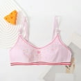 thumbnail image 2 of Teen Girls Sports Bra Girl Training Bras Big Kids 10-16 Years Developed Bra,Wire Free Padded Adjustable Strap 3 Pack, 2 of 8