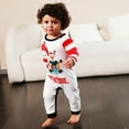 thumbnail image 2 of Odeerbi Matching Family Christmas Pajamas Sets Baby Stripe Romper Jumpsuits Toddler Boys Girls Cute Stripe Xmas Snowman Print Romper Parent-Child Loungewear Sleepwear Jammies for Baby, 2 of 6
