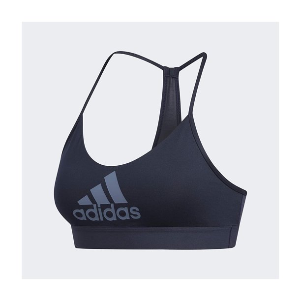 adidas Sujetador deportivo de bajo impacto para mujer, azul, pequeño Adidas Sujetador deportivo