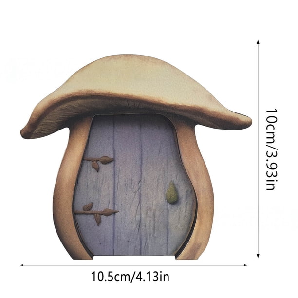 Decoración caprichosa de hongo para puerta | Decoración de cuento de hadas de madera para dormitorio, escalera y jardín | Decoración infantil y para el hogar