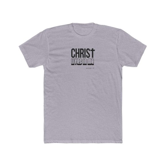 Christ Lives in Me Men's Cotton Crew Tee