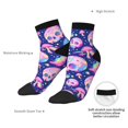 thumbnail image 4 of Goofa colorful Skull mushroom rainbow Pattern Non Slip Socks with Grips for Elderly, Crew Socks Yoga Hospital Socks Cushioned Sole Gripper Socks for Men Women, 4 of 5