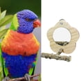 thumbnail image 4 of Espejo de pájaro con percha, juguetes de espejo para loros, jaula para mascotas, juguete para , , , , pinzones, Madera Salvador Espejo de pájaro con percha, 4 of 8