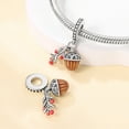 thumbnail image 2 of Jeffery 925 Sterling Silver Charm for Bracelets Autumn Animal Maple Leaf Bee Fruit Pumpkin Bead Pendant Clear Women Bracelet Charms,Pinecone and leave,Autumn, 2 of 4