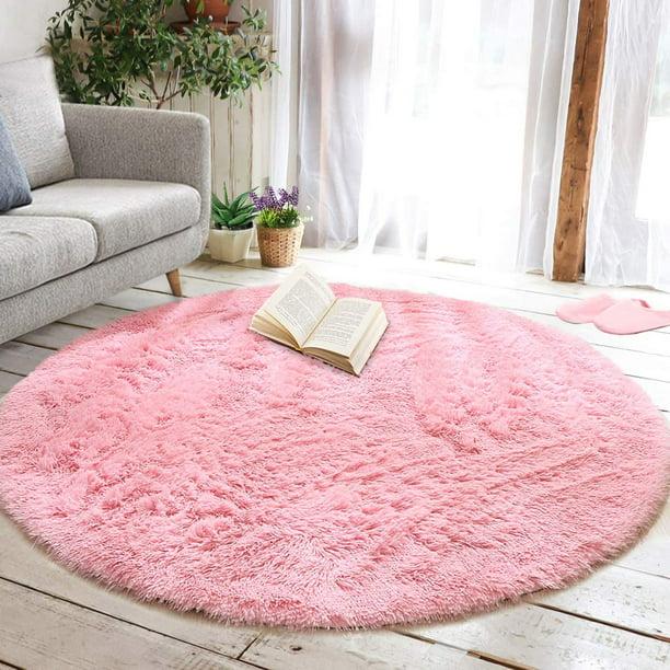Junovo Round Fluffy Soft Area Rugs For, Small Round Accent Rugs