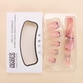 thumbnail image 4 of JZROCKER 24Pcs Short Square False Nails French Tip Nails Press On Nails Stick on Nails Manicure With Rhinestones And 3D Bows, 4 of 7