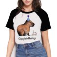 thumbnail image 3 of Camiseta de capibara para mujer, camisetas Kawaii, camiseta divertida de Capibara, camisetas Harajuku, ropa femenina, moda kawaii Y2k 90s, 3 of 5