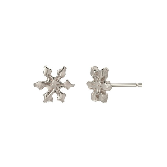 Sterling Silver Snowflake Stud Earrings