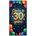 thumbnail image 2 of LUUFILx Cheers to 30 Years Party Decoration Backdrop Birthday Supplies Anniversary Banner Balloon Background Photography Prop Celebration Decor, 2 of 9