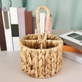thumbnail image 3 of Yooshoverk Woven Storage Basket & Picnic Hamper - Natural Seagrass with Handles for Blankets, Toys - Decorative Fruit Basket, Gift Container - Rustic Home Organization, 3 of 6