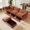 Orange, variant on Newest L-shaped 3-seater modular sofa,,1 movable footstool, crescent-shaped armrests,,wraparound back,arm cushions, chenille fabric, wheat colour.