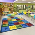 thumbnail image 2 of Joy Carpets Colorful Learning 5'4" x 7'8" Area Rug In Color Multi, 2 of 5