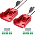 thumbnail image 1 of Power Wheel Adapter Compatible Milwaukee M18 Battery 18V Converter with Fuses and Wire Terminals 2 Packs_Kvalitetsprodukter-2 Pack Gift, 1 of 5