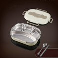 thumbnail image 1 of 2025 304 Stainless Steel Lunch Box with Tableware Portable Seal Bento Box for Students Office Worker Microwave Heating Food Container, 1 of 5