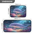 thumbnail image 4 of Kitchen Floor Mat 2 Sets Carpet Floor Mat Kitchen Mat Bathroom Mat Living Room Mat Bedroom Mat Absorbent Delicate Fabric No Ball Little Dolphins Swimming, 4 of 7