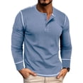 thumbnail image 2 of Zylarhe Men T Shirts 2024 Men's Spring Leisure Fashion Movement Large Size Long Sleeve Round Neck T Shirt Mens Long T Shirts, 2 of 9