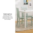 thumbnail image 5 of Pemberly Row 5-Piece Modern Wood Dining Set in White and Gray, 5 of 9