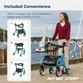 thumbnail image 4 of Drive Medical Nitro Sprint Rollator Rolling Walker, Hemi Height, Blue, 4 of 9