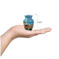 thumbnail image 3 of Train Funeral Cremation Urns For Human Ashes Adult Female - Green Mini Urn For Ashes For Women - Little Blue Urns For Adult Male - Keepsake Tiny Urn For Mom - 3 Inch, 3 of 7