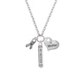 thumbnail image 2 of Delight Jewelry Silvertone Ribbon with Softball Always My Mother Bar Zoe Necklace, 2 of 4