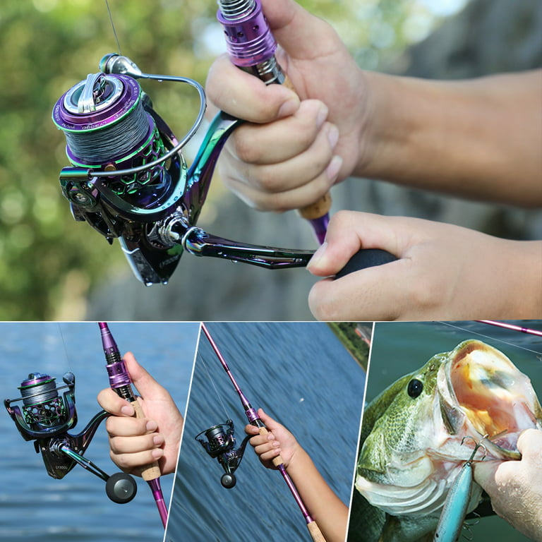 Sougayilang Colorful Spinning Fishing Reel 13+1BB Powerful Lightweight  Smooth Reels 